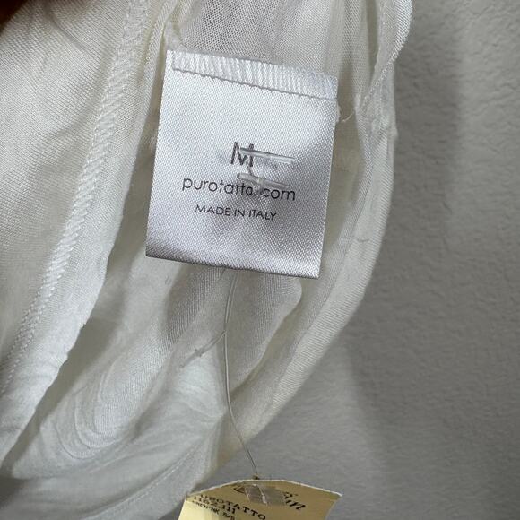 Purotatto Womens Medium Crew Neck Tee T-Shirt White Micromodal Short Sleeves - Picture 6 of 8